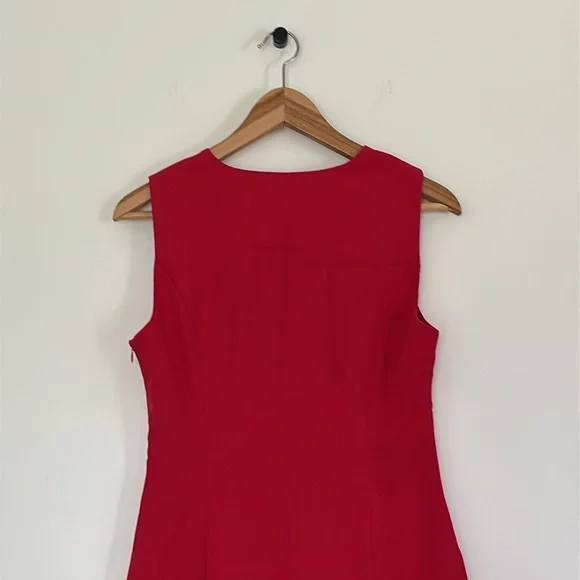 NWT Commense Red V-Neck Sleeveless Short Mini Sheath Dress - Picture 9 of 12